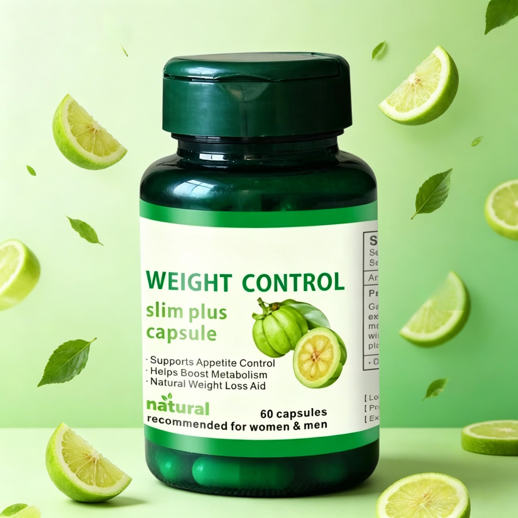 Natural Slim Plus Capsule Healthy Weight Management Fat Burn Metabolism Booster Weight Loss Supplement